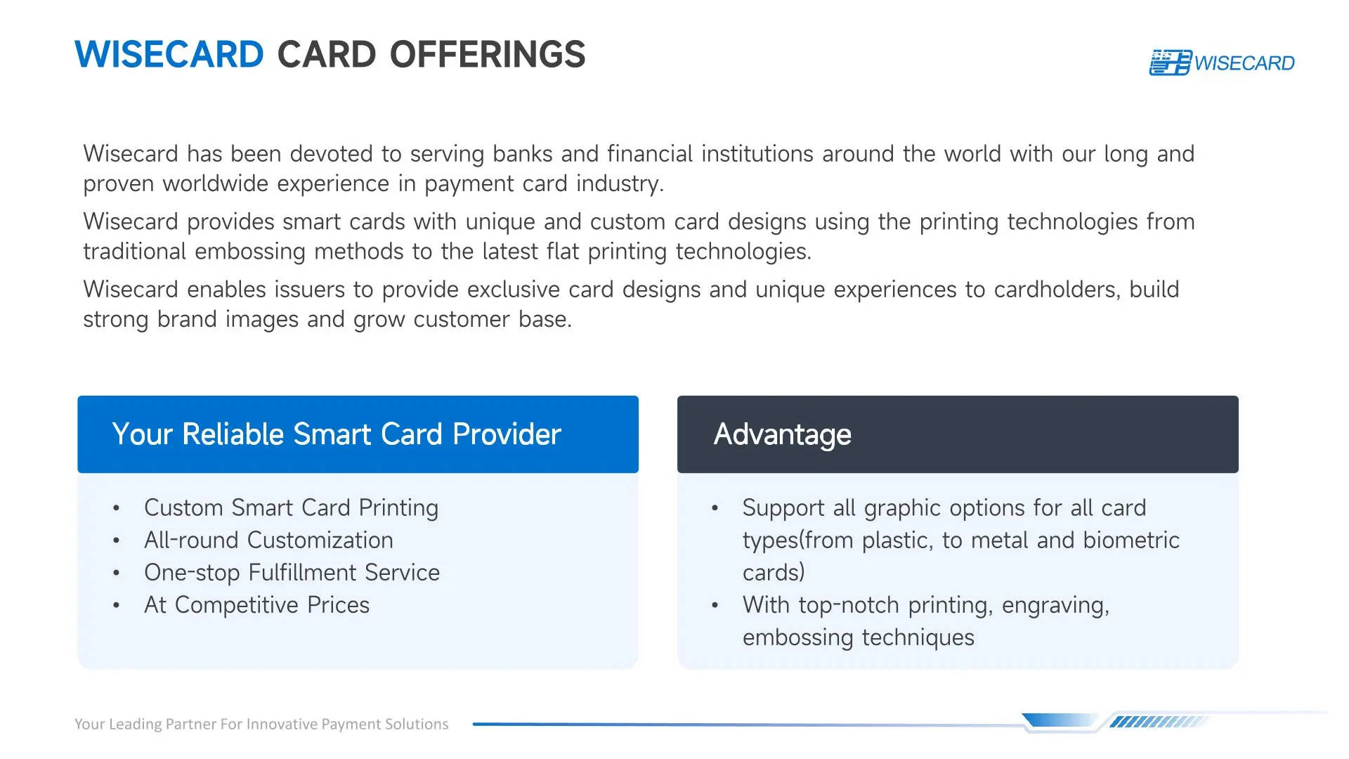 Wisecard CIU9872B Chip Smart Card - Blank PVC with Magstrip