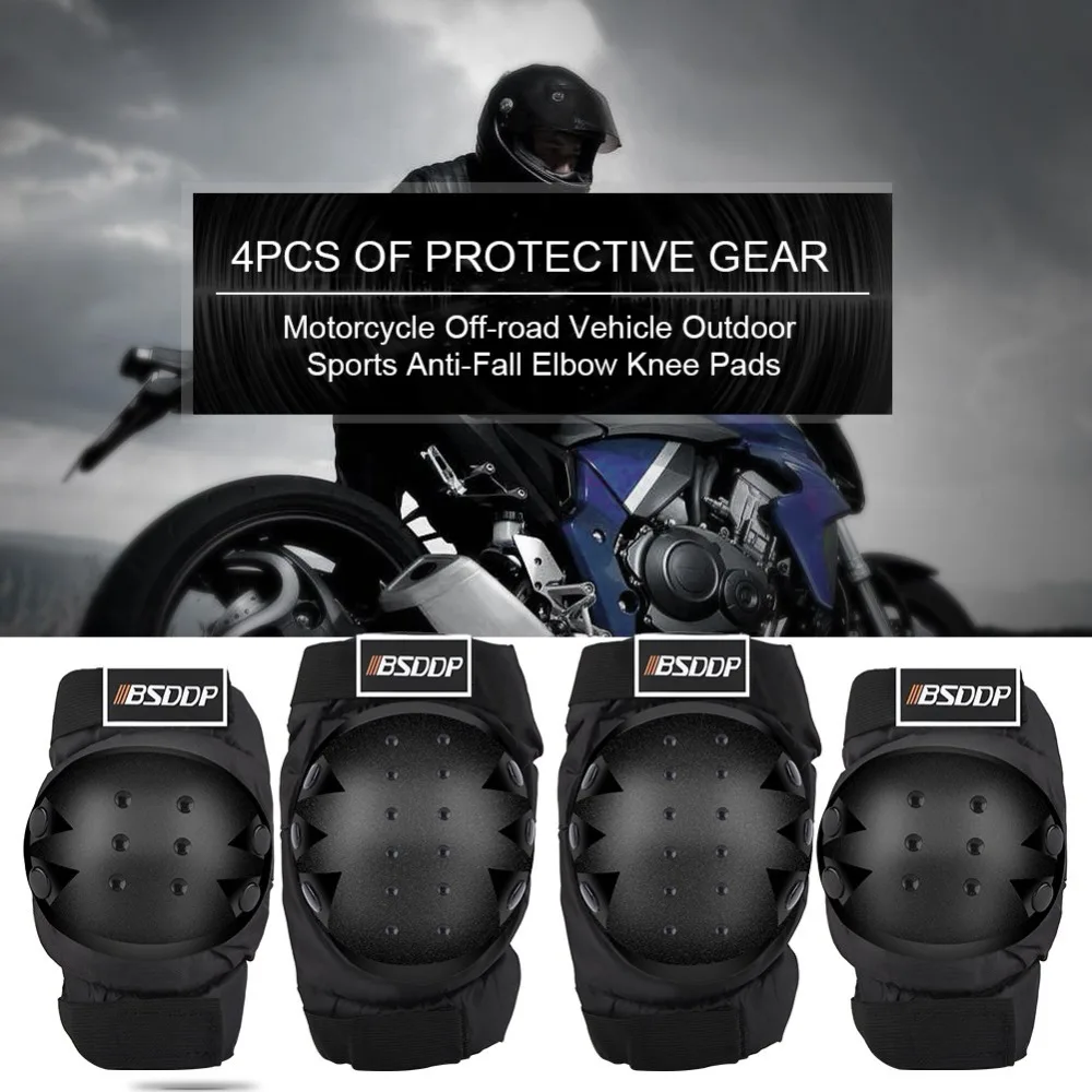 4 Pcs Motorcycle Motocross Cycling Elbow Knee Pads Anti-fall Protective Sports Protective Gear Safety pad 