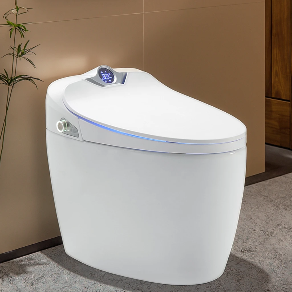Sodobni stil električnega splakovanja, toalet na tleh, pametni WC, avtomatska sanitarna oprema, pametni toalet na tleh