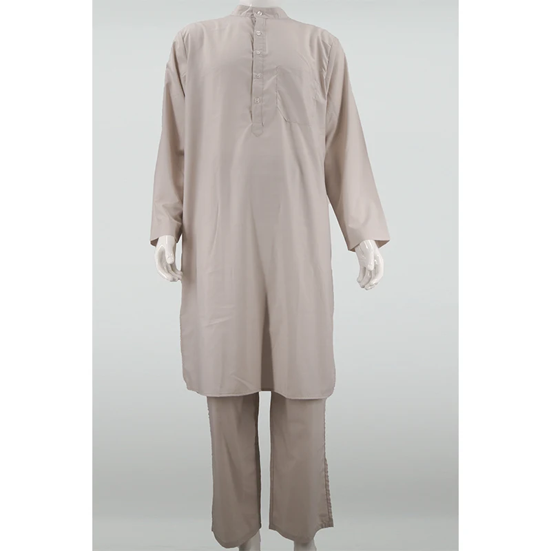 In Stock Middle East Robe Set for Men | Button Down Round Neck Thobe | Fast Shipping Hot Selling Islamic Wear