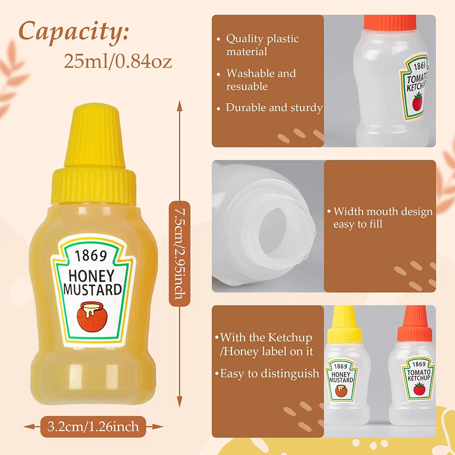 Factory Wholesale 25 Ml Mini Seasoning Sauce Bottle Tomato Sauce