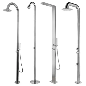 Marketing plan new product high quality Steel Simple CE Freestanding Beach Pool Column shower set