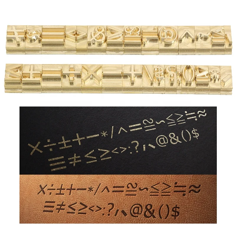 Custom Logo Name Letter Set With Number Symbols Brass Number and Letter Punch Set