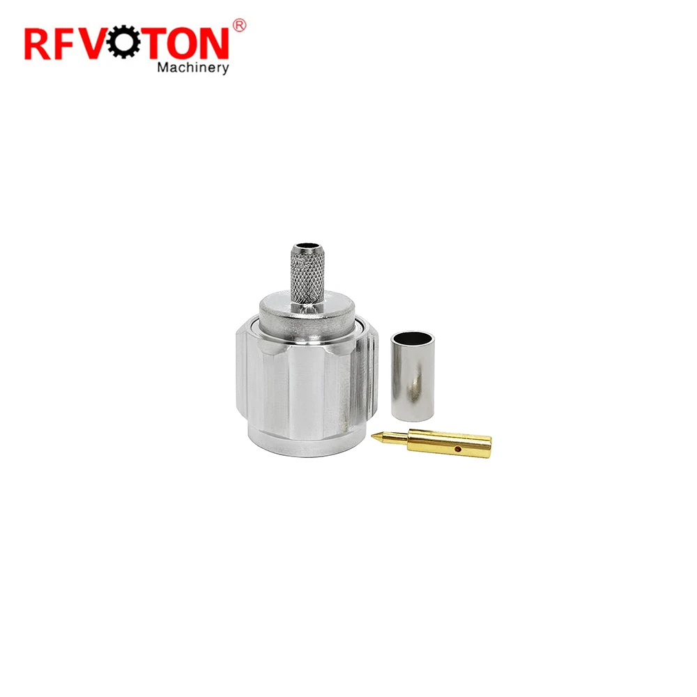 Factory Supply N Male Plug Crimp Rg142 Rg223 Cable Rf Coax Coaxial Connector Connecteur (rf) in Stock ROHS