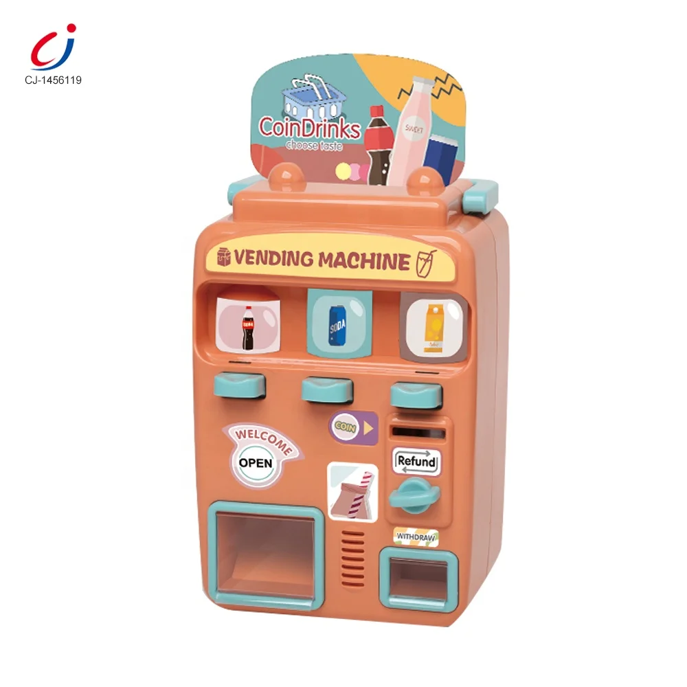 光と音楽の自動販売機のおもちゃミニ、子供たちが遊ぶふりをする小さなドリンクコインマシンのおもちゃ