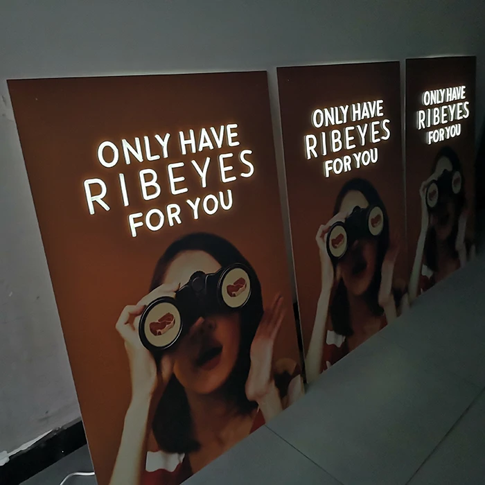 3D LED Illuminated Acrylic Letters - High-Brightness Supermarket Wall Mounted Advertising Sign