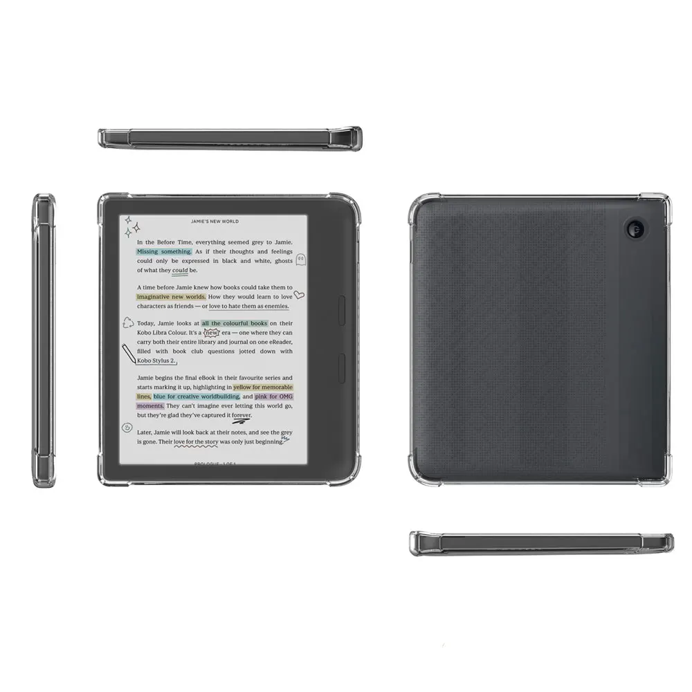 Ereader Soft Case For Kobo Libra Clara Colour Elipsa 2E 2 Hd Sage 7 Inch E Reader Ebook Tablet Digital Clear Tpu Pbk155 Laudtec factory