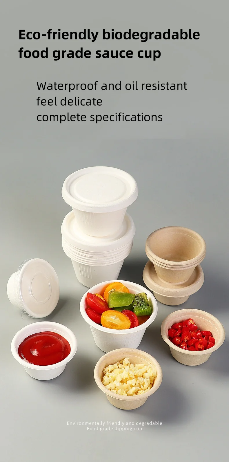 Bagasse Biodegradable Disposable Sugarcane Fiber Souffle Cups ...