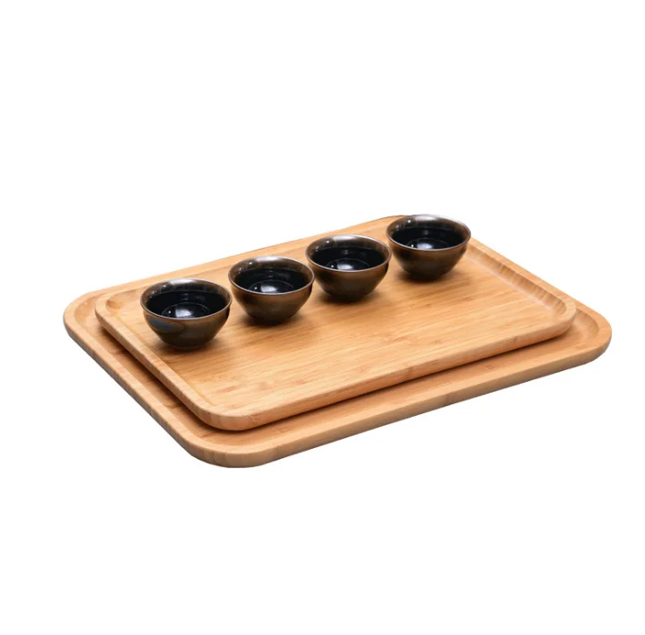 wooden rectangular household water cup tray wooden tea tray wood