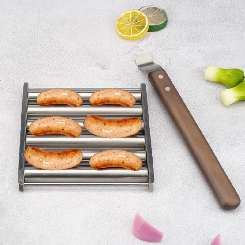 Sausage Roller Grill Hot Dog Roller For Bbq Grill Stainless Steel