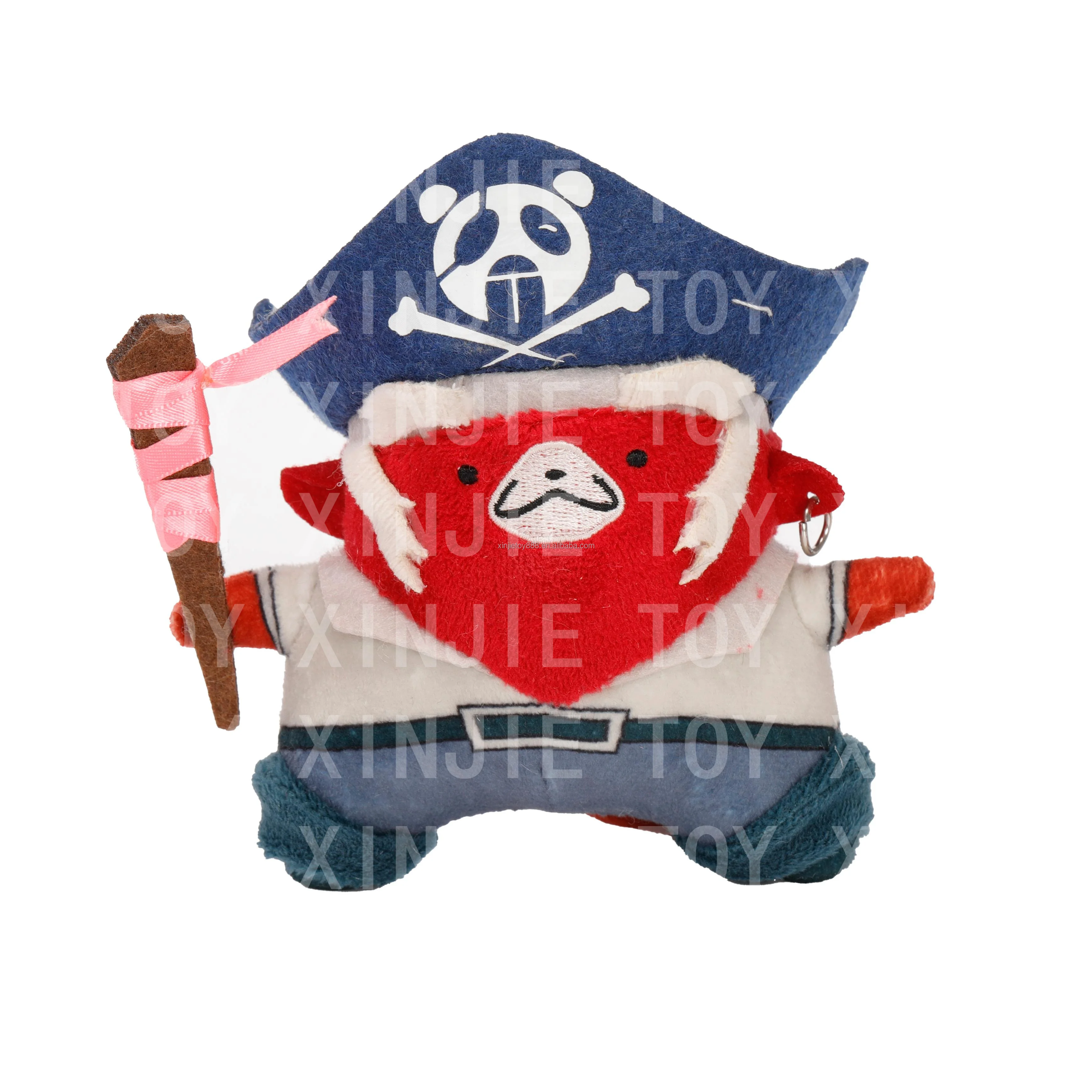 New Customization Small Size Pirate Soft Toy Pirate Plush Toy With Printed logo Custom Cartoon Pirate Stuffed Toys