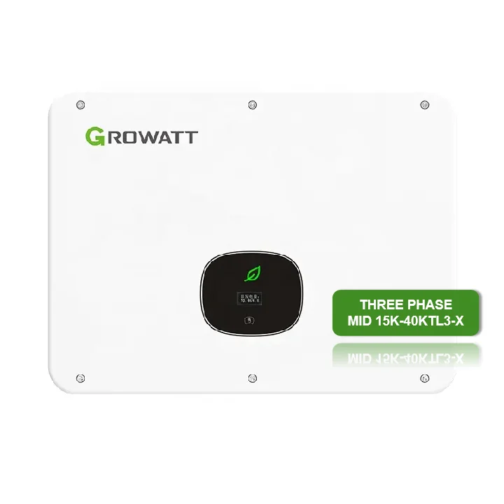 Three Phase On Grid Home System 20kw Growatt Inverter MOD MID 15KW 30KW 40KW Solar Inverter