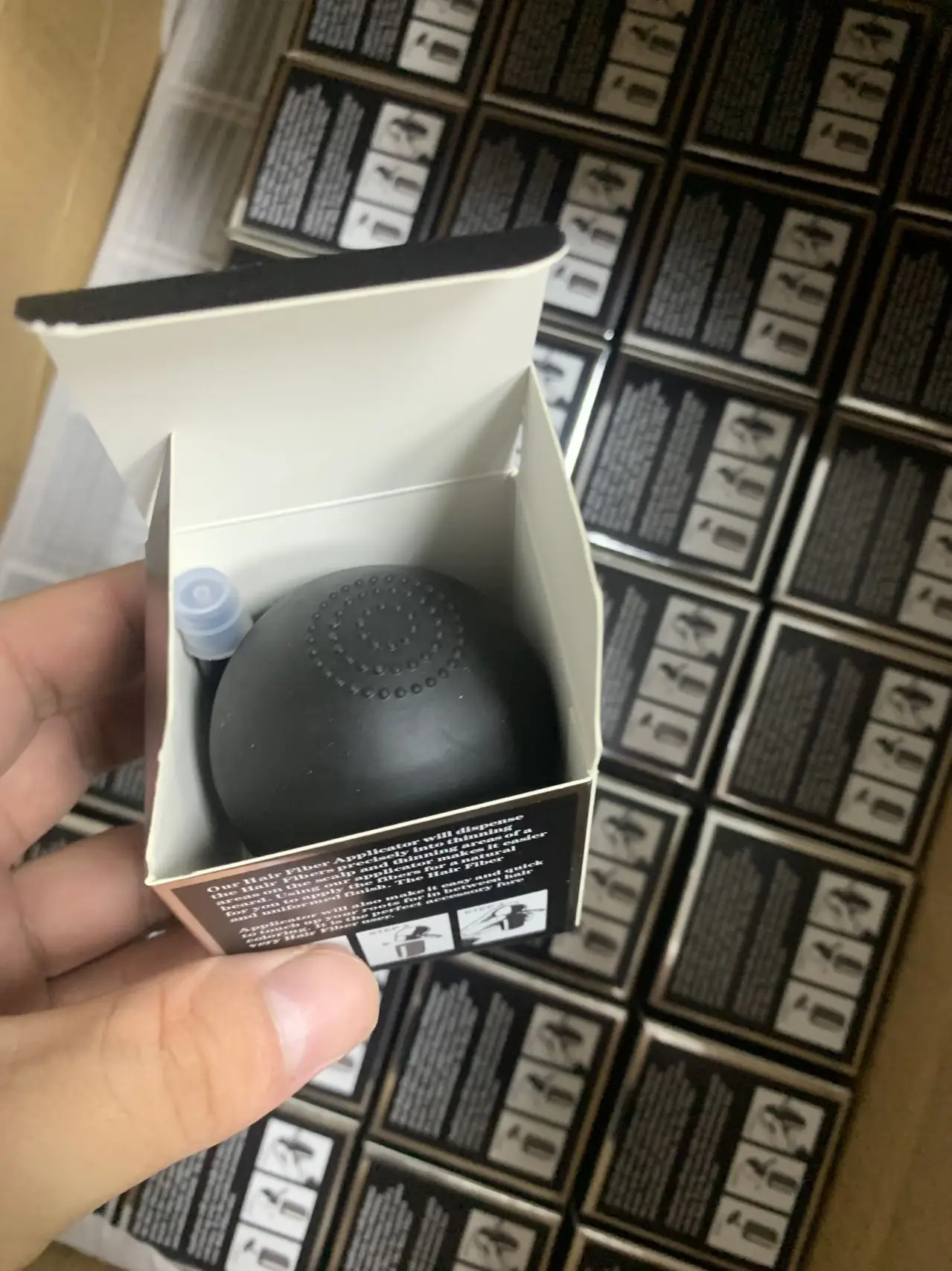 Oem Hair Fibre Spray Pump Black Plastic Hand Spray Nozzle Hair Fiber