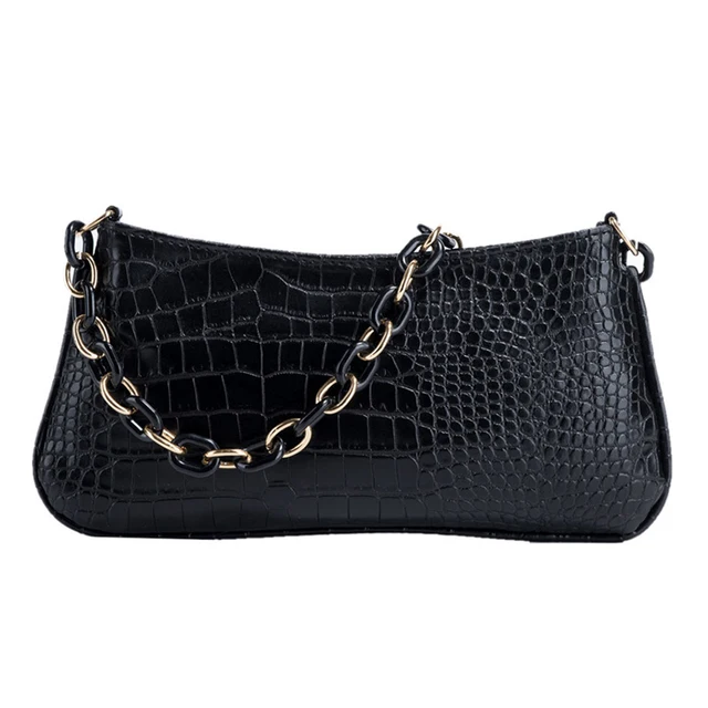 2021 Luxury Crocodile Pattern Crossbody Bags Mini PU Leather Shoulder Bag Women Chain Designer Armpit Bags Female Phone Handbags