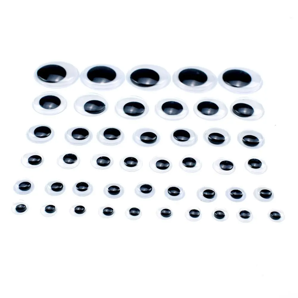 6mm-20mm Wiggle Eyes Self-Adhesive for Craft Stickers, Black and Colorful Googly  Eyes for DIY Scrapbooking