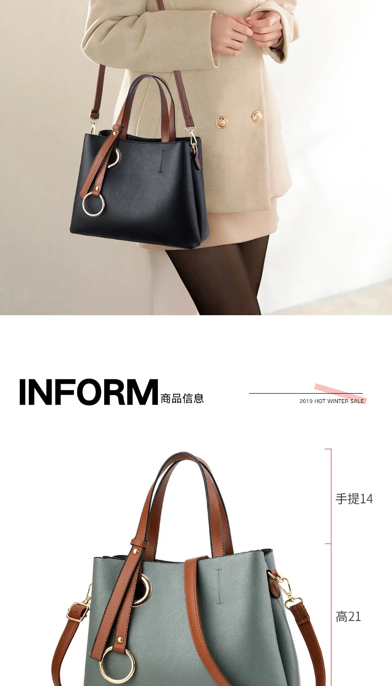 Women's Fashion Handbag Large Capacity Single Shoulder Diagonal Bag Simple Bag