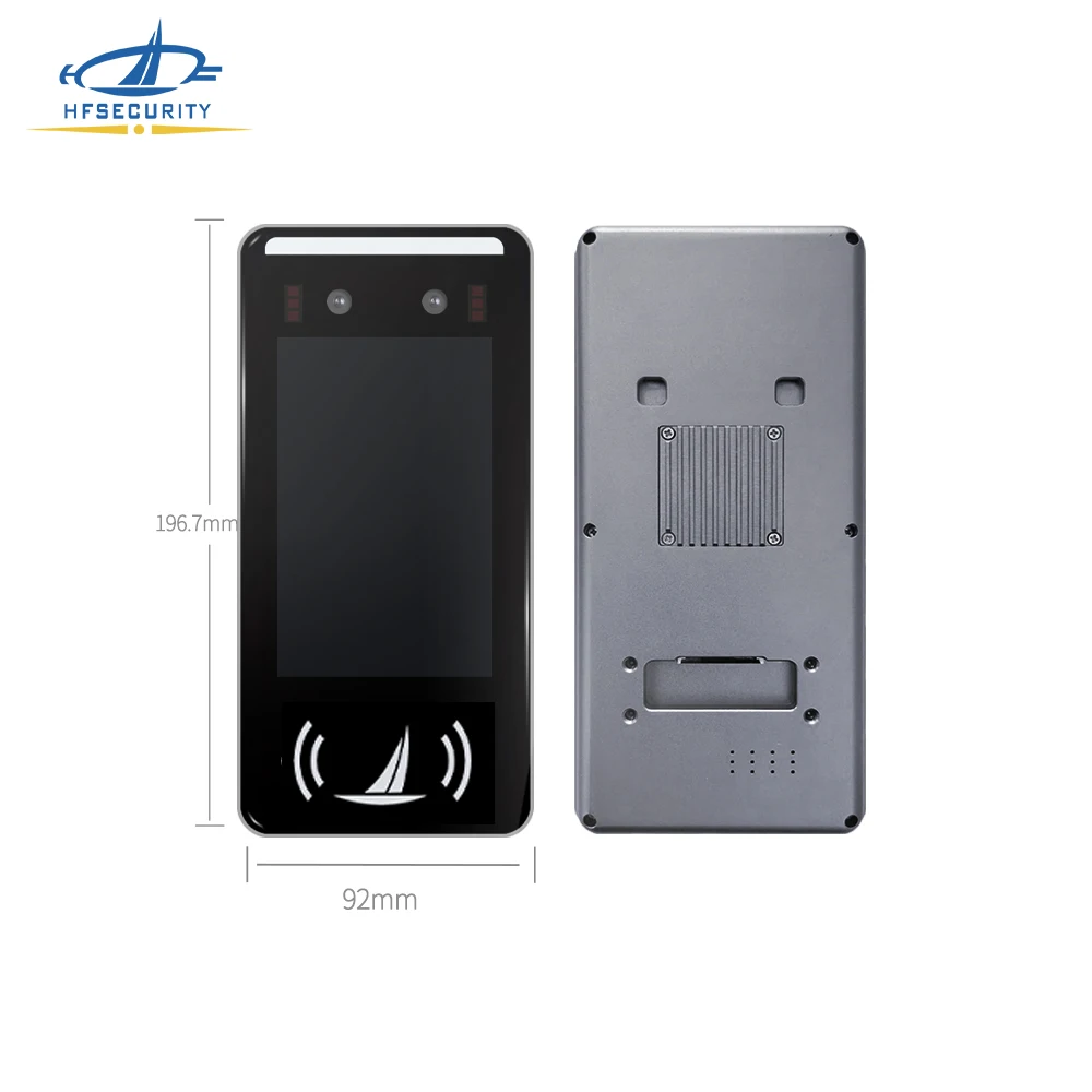 HFSecurity FR05 5 Inch Android 11 RFID Card Fingerprint Face Recognition Access Control on Turnstile