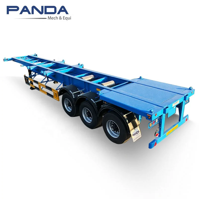 Panda Skeletal 40 feet 45ft intermodal Container chassis Semi Trailer for sale