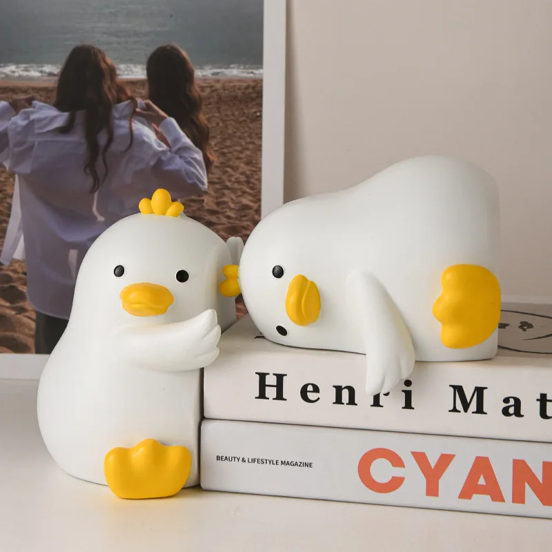 Cute Hugging Duck Design Resin Bookends