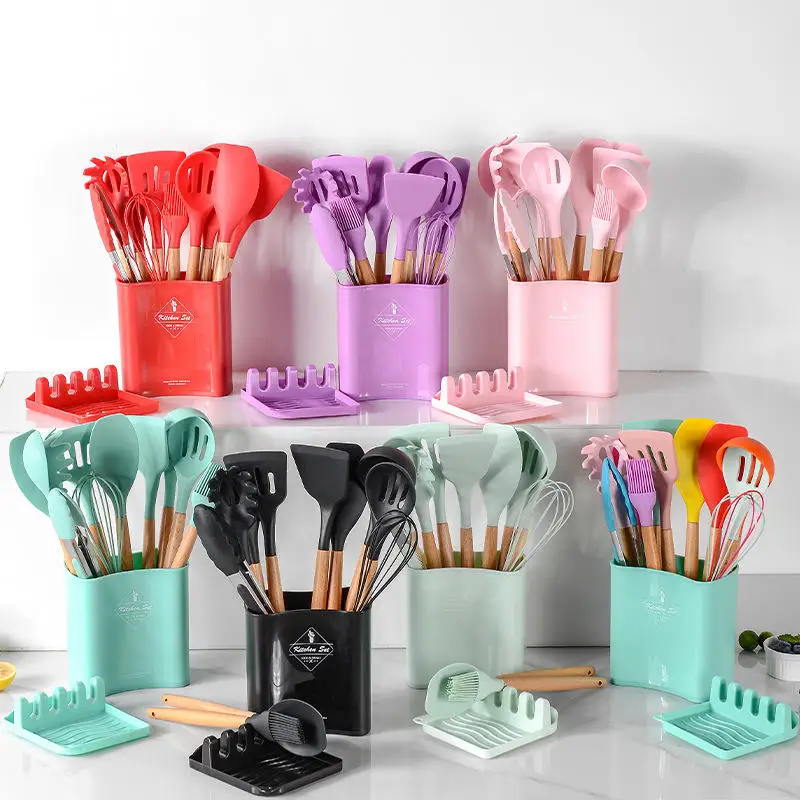 Kitchen Household Silicone Items Kitchen Utensils Set for Kitchen Cooking Stainless Steel New Arrivals High Quality 14 Sets