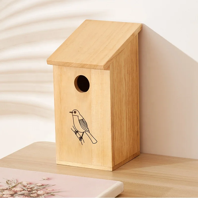Wooden Birdhouse for Outdoor Bird Nests House for Parrots and Swallows Custom Wooden Bird House Bird Cage