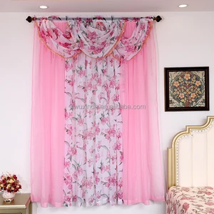 Wholesale Polyester Sheer Curtain Set Print Design Stylish Home Decoration for Bedding Set Hot Sale
