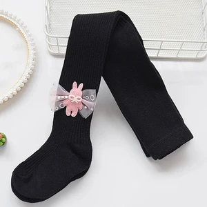 New Style Girls' Pantyhose Cotton Spring Autumn Wear Children's Leggings Lace Wings Thick Baby Pants Socks Wholesale
