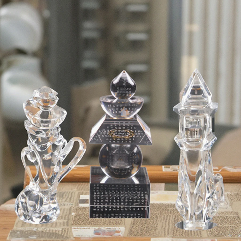 すべての仏陀秘心全身遺物宝箱塔 6×6 カラフルクリスタル五輪塔仏塔 高