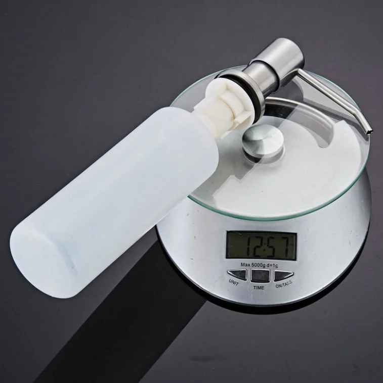 Матовый никель 304 нержавеющая сталь ручной дозатор мыла для кухонной раковины