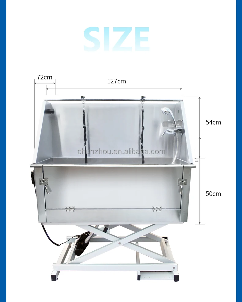 Electric Lift Stainless Bathing Tub by