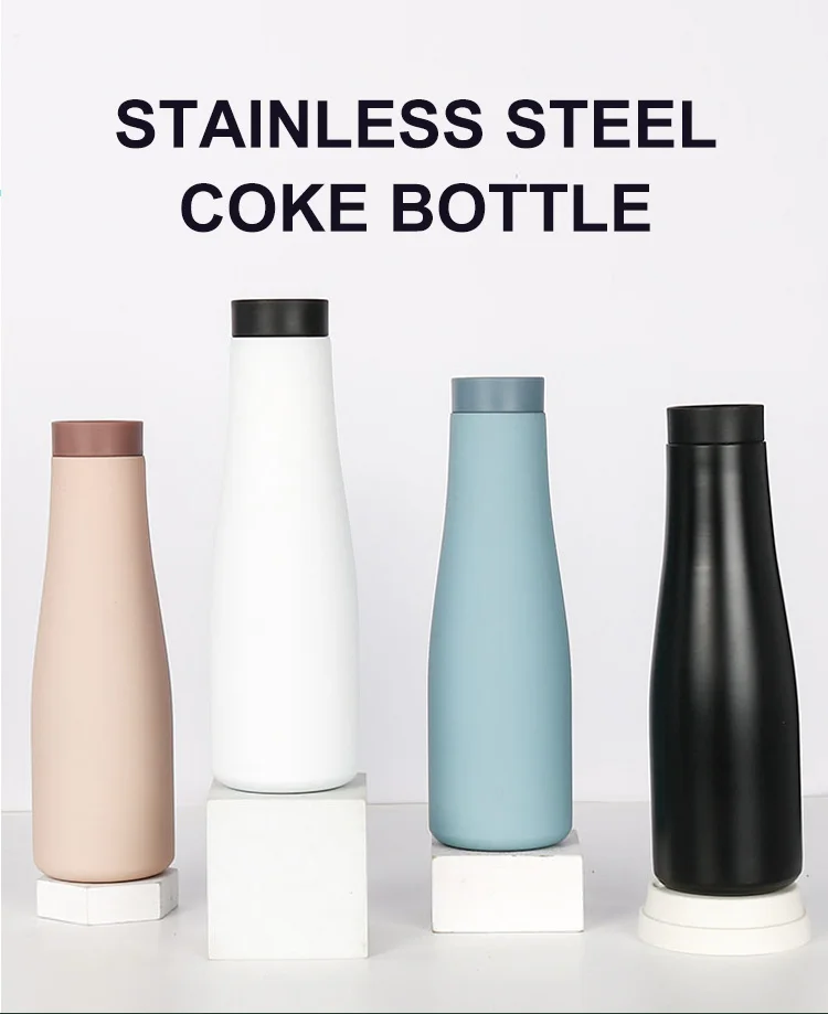 500ml Vacuum Sport Double Wall Stainless Steel Thermo Cola Shape Drink ...