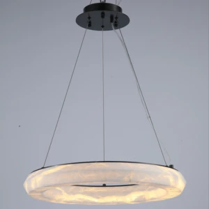 ECOJAS Decoration New Design Ring Pendent Light Spain Alabaster Chandelier