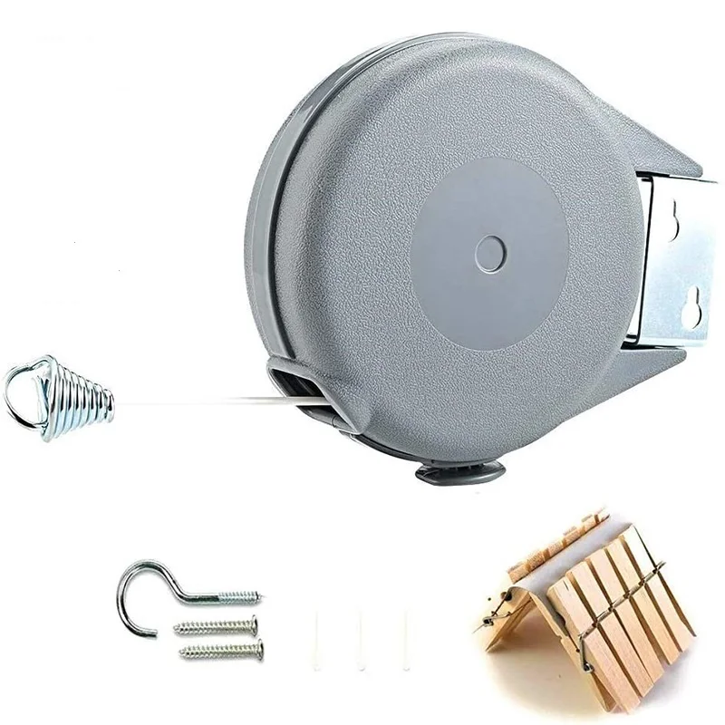 Outdoor Heavy Duty Portable Extendable Washing Line Rope Wall Mounted