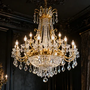 Modern Large Crystal Chandelier 20 Lights,Luxurious K9 Transparent Crystal Chandelier Pendant Light Fixture for Living Room