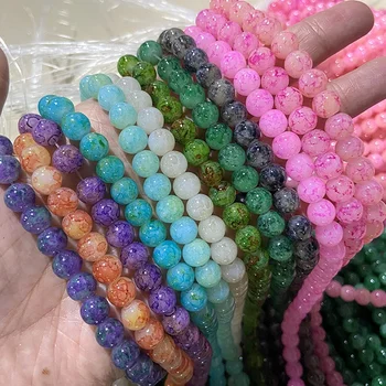 stock for sale color combination glass 8mm bead strand assortment wholesale beads for jewelry making