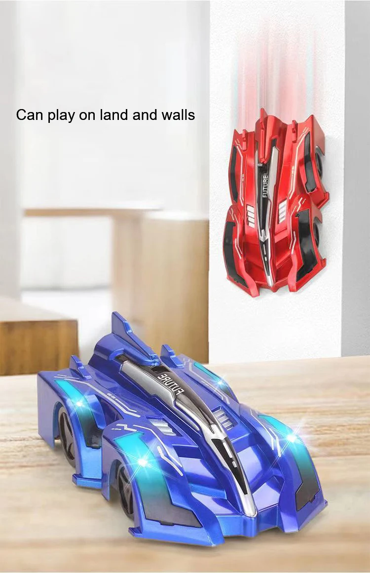 toy car drifting on wall