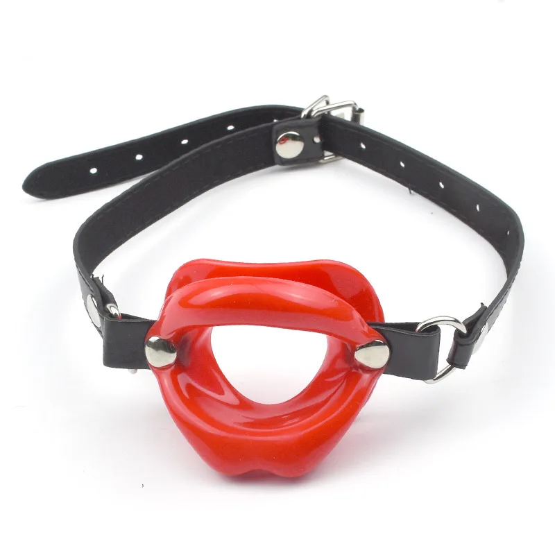 Sexy Lips Open Mouth Gags Leather Opener Fetish Erotic Sexy Toys