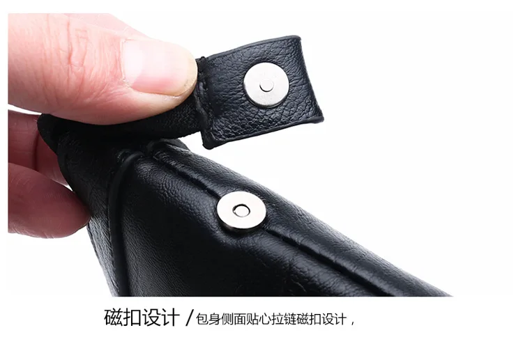 Custom Logo High Quality Luxury Leather Men Envelope Purse Fashion ...
