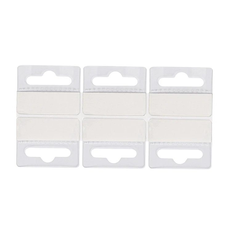 Slot Hole Adhesive Hang Tags Hook Clear Plastic Hangers For Retail