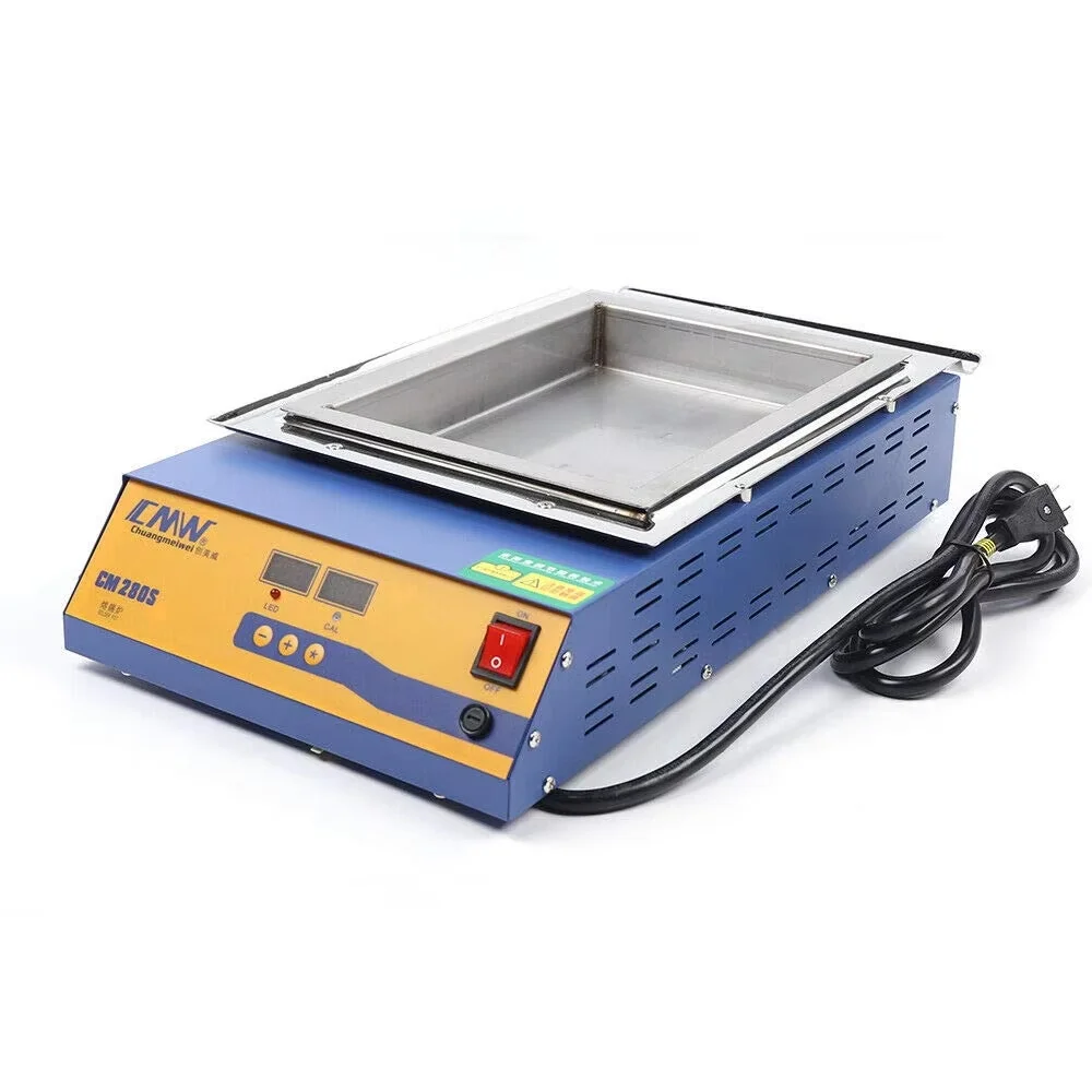 CM-280S Soldering Pot Dual Digital Display 0-400 Degree Fast Heating Adjustable Temperature Tin Melting Furnace Tin Oven