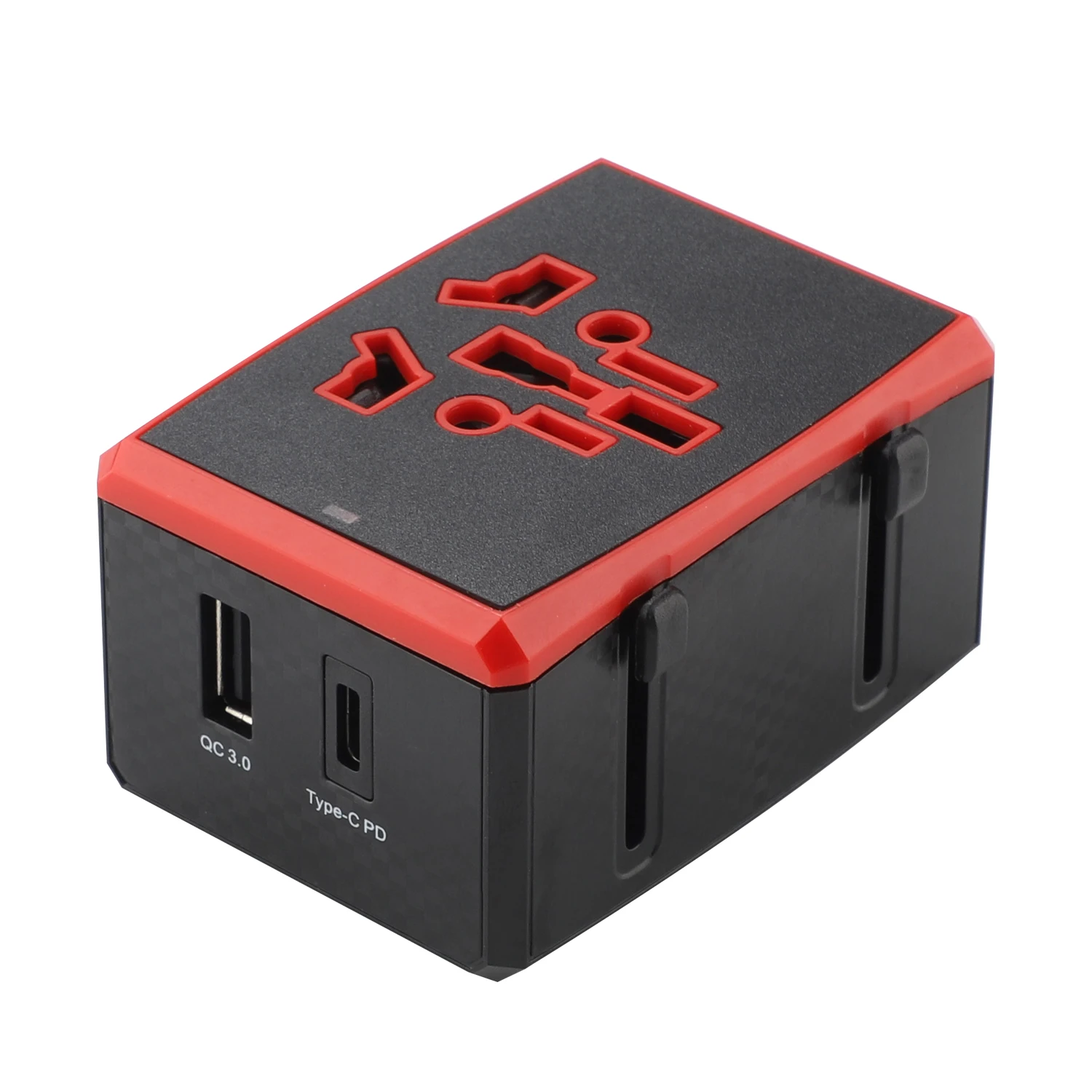 20W PD Charger Smallest Portable Travel Adapter with Universal Multi-Plug Global Wall USB Connection AC Output