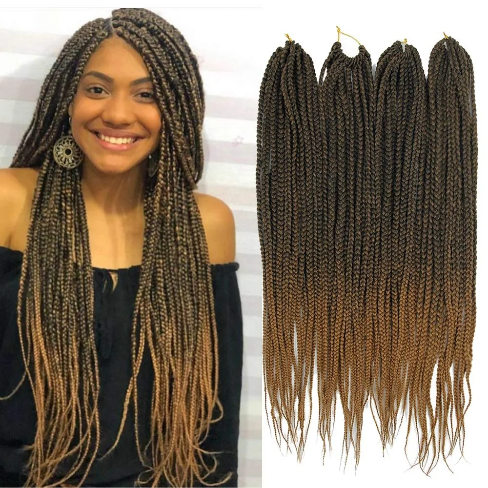 free shipping box braids crochet hair crochet box braids