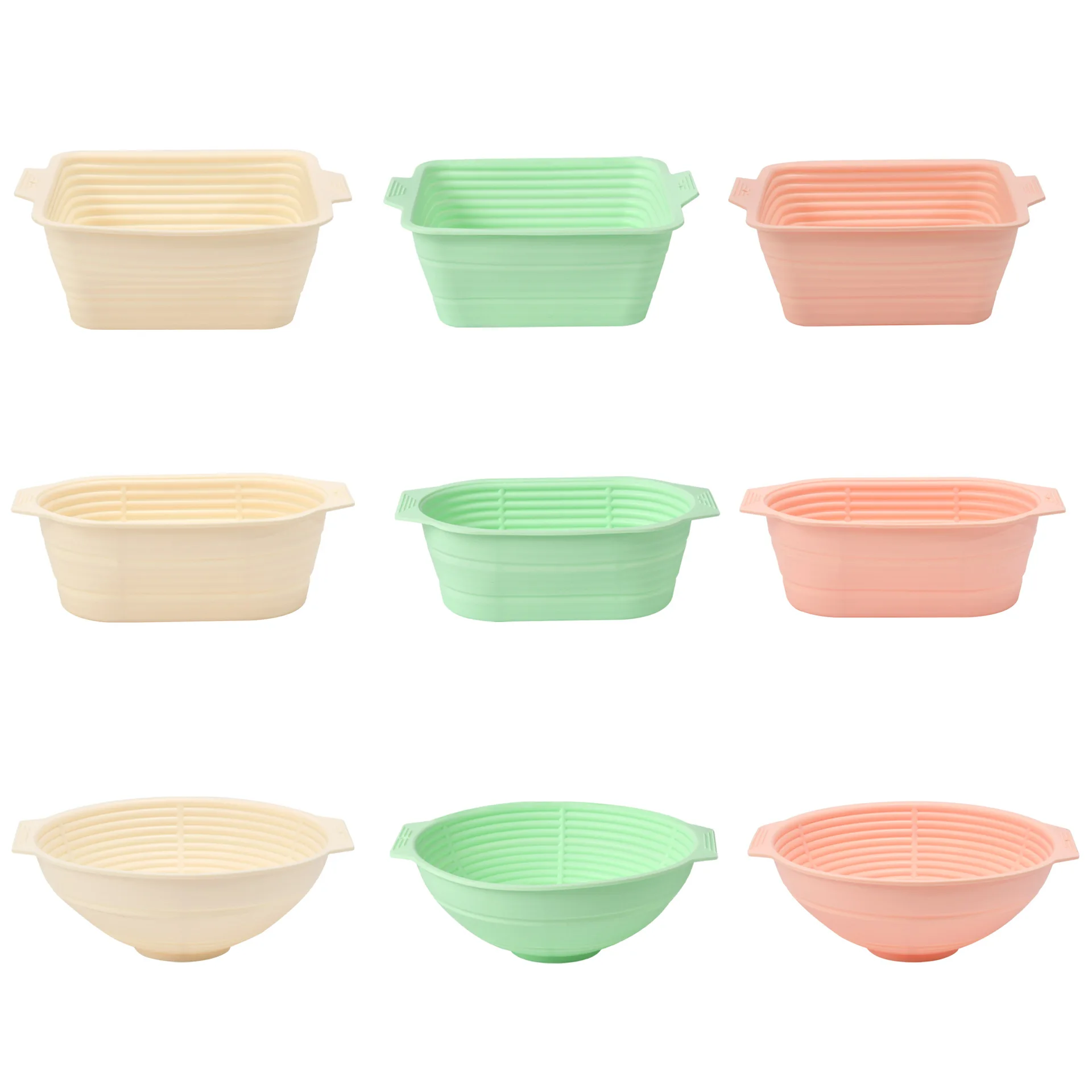 High-Temperature Resistant Silicone Large Capacity Bread Dish Foldable Oven-Baking Dough Bowl Household Baking Dishes Pans supplier