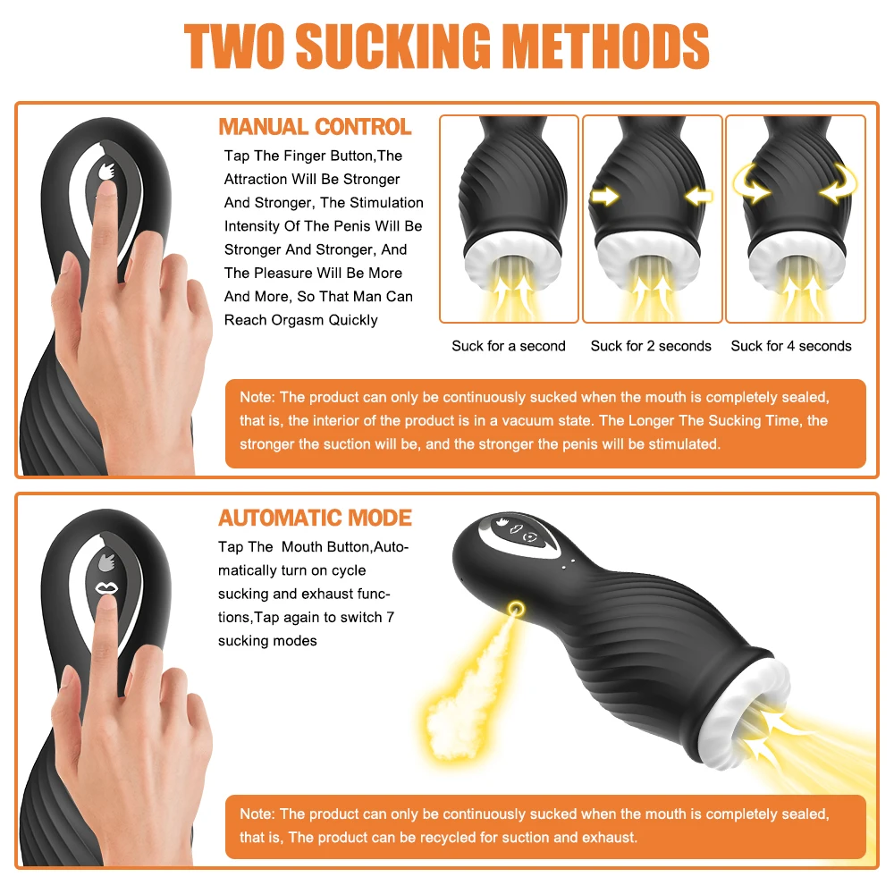 Male Masturbation Cup - Multi-Frequency Rotating Suction