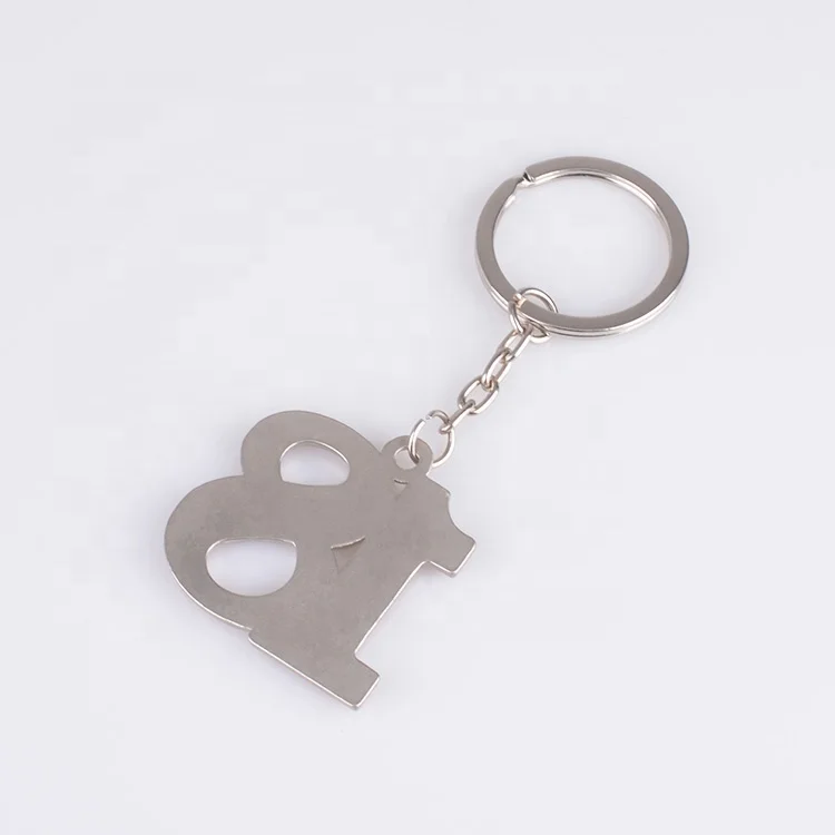 Personalised Metal Diamond Keychain Number 18 Keychain 18th Birthday Keyring