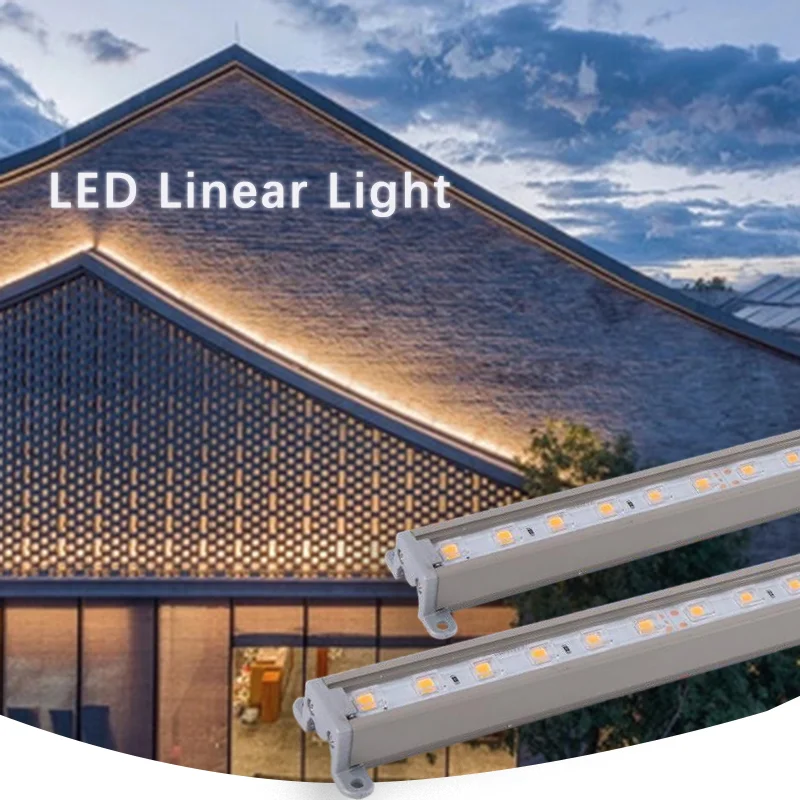 LED түрлі-түсті алюминий 24 В IP65 суға төзімді қабырға жуғыш жолақты шамы, ғимарат контурына, ашық алаңдағы дүниеге келген кешке, үйлену рәсіміне арналған фон үшін, димерлеуге болады