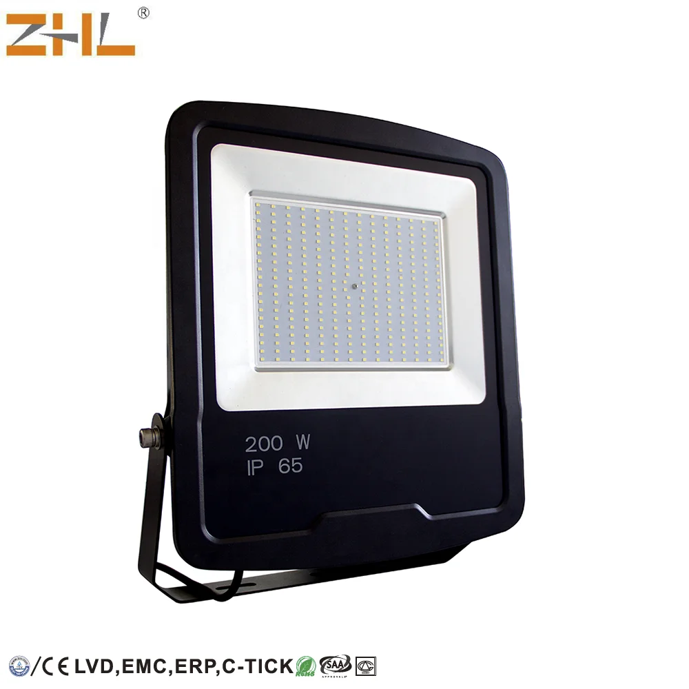 ZHL Cheap Price CE Certificates IP65 IP Rating and Aluminum Alloy Body Material Outdoor Garden lamp 200W led flood light