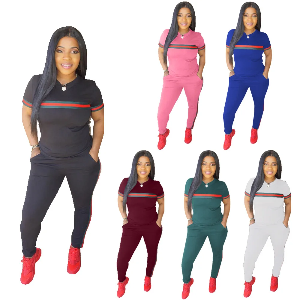 Women Jogger Set,Solid Tracksuit 