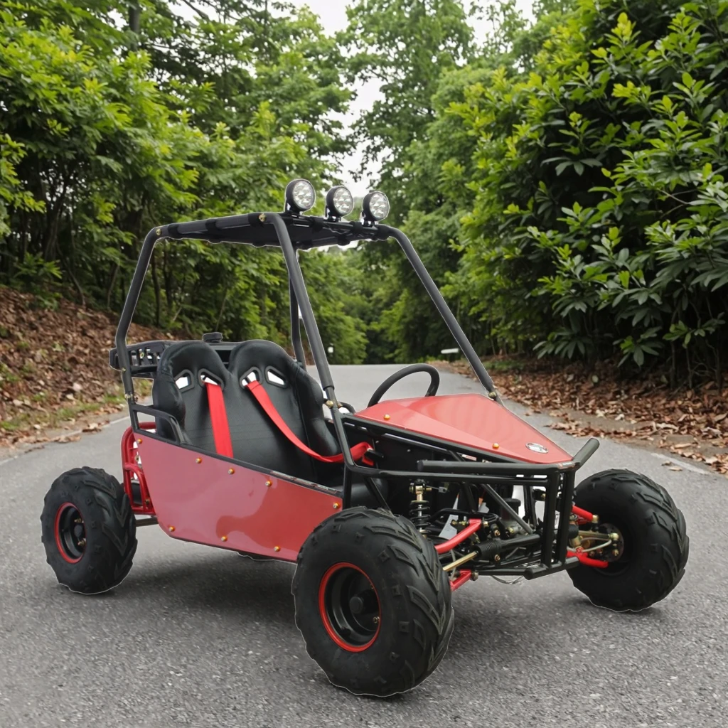 125 Cc Mini Gasoline Go Kart for Kids Chain Drive Buggy on Road Kids Buggy