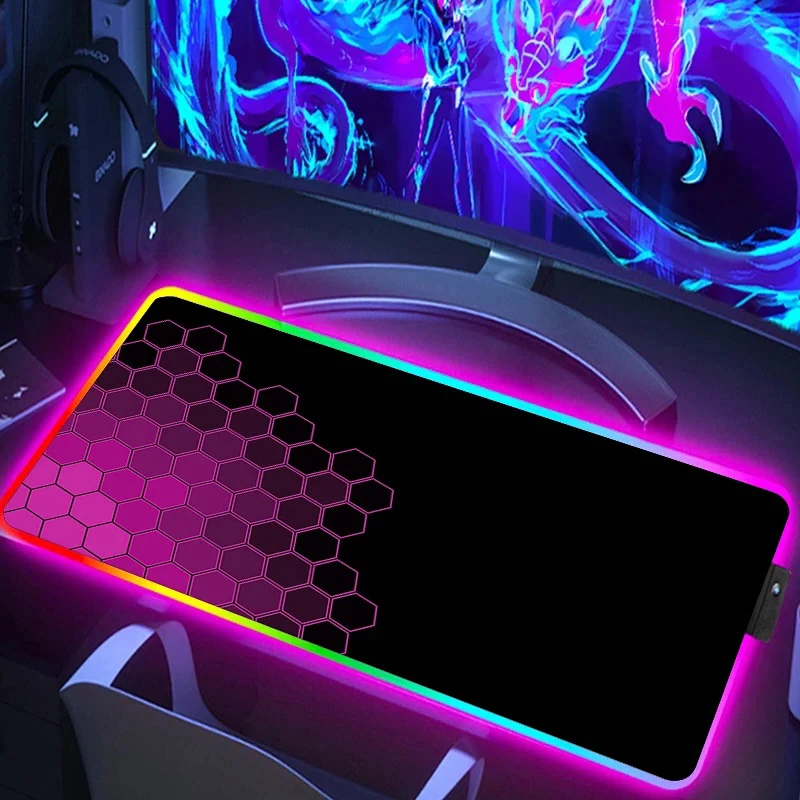 Anime Sublimation Mouse Pad Mat Custom Logo Mousepad Manufacturer Big Non-slip Usb Led Rgb Mouse Pad for Computer Game